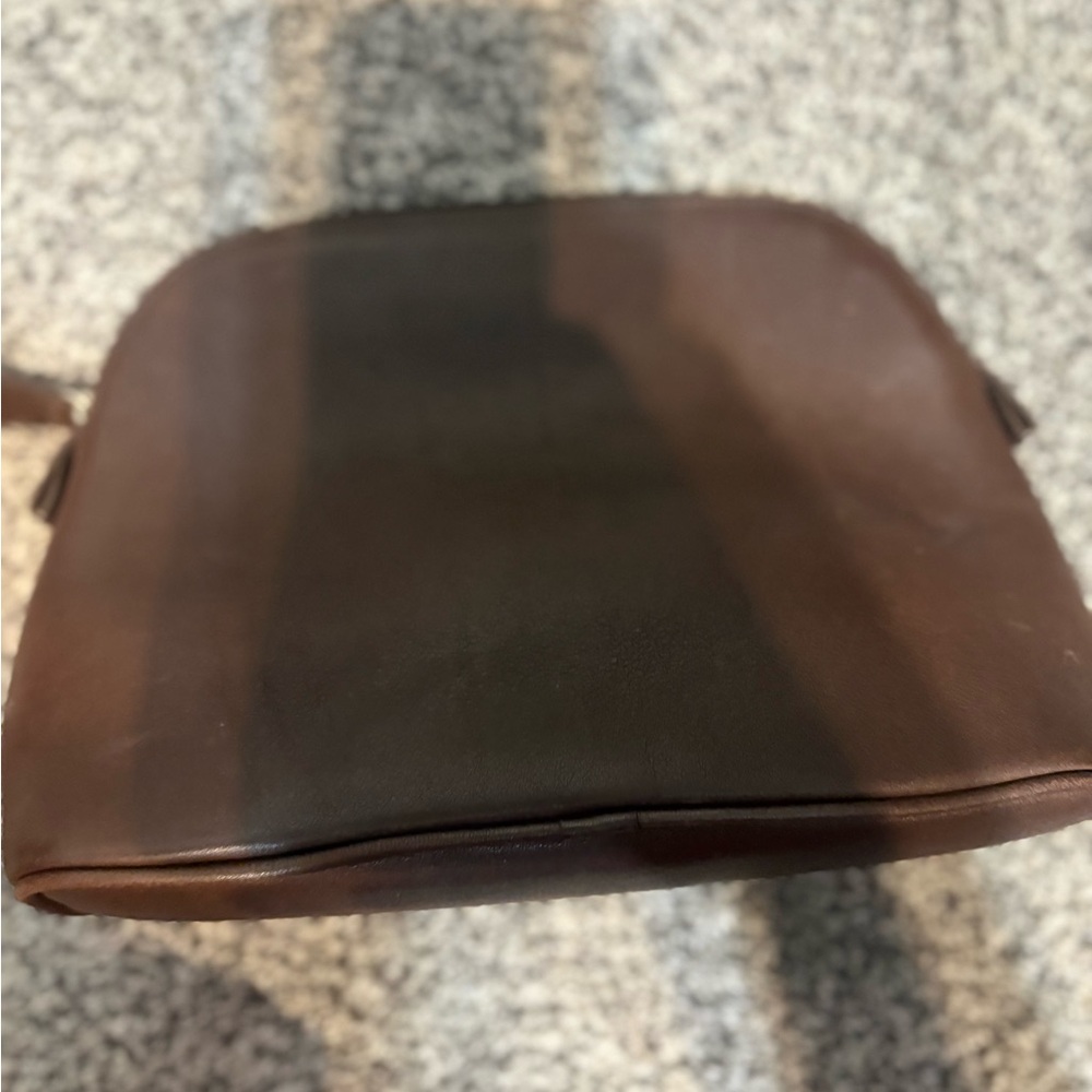Coach Dark Brown Leather Toiletry Bag - Picture 2 of 3
